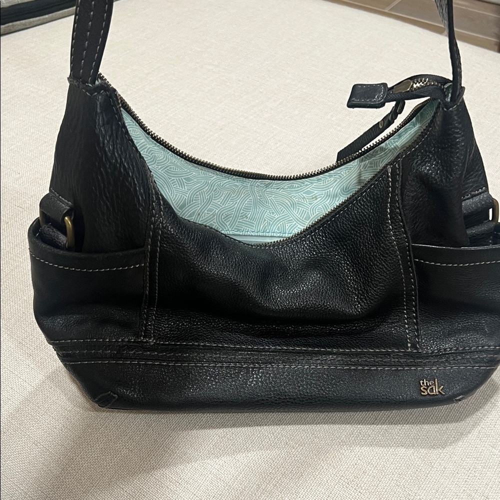 The Sak Black Leather Shoulder Bag